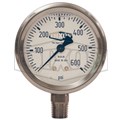 Gauge, 2-1/2, 1/4 LM 600psi SS LF