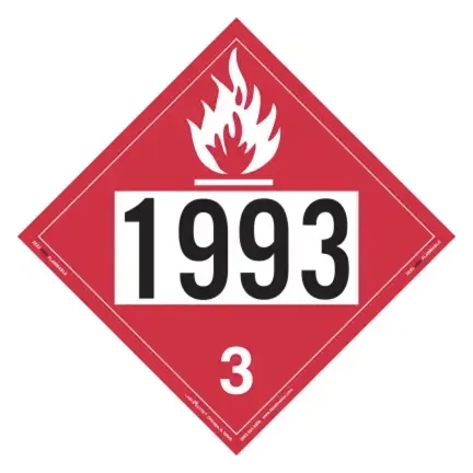 Placard 1 Sided Rigid UN1993 Flammable